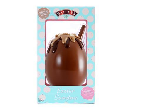 Hand decorated chocolate Easter egg