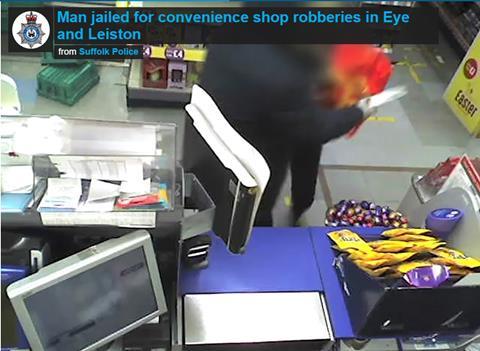 Shop robbery knife attack