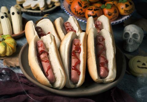 Halloween hot dogs