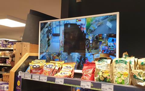 CCTV screen in store_security