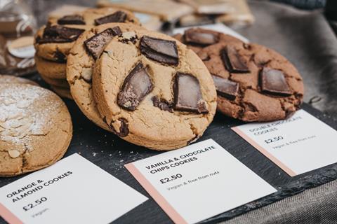 Vegan choc chip cookies