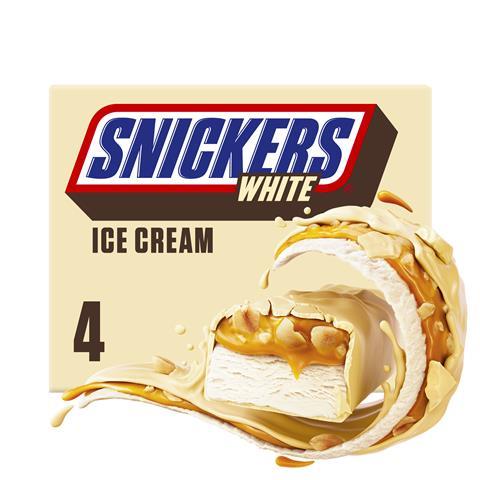 Snickers White IceCream Carton x4 Vis 2024 BB