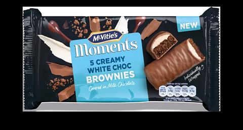 McVitie's Moments Creamy White Choc Brownies