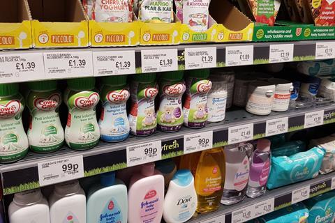 babycare shelf aisle