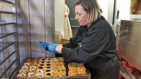 Staff Baking In The Store Kitchen