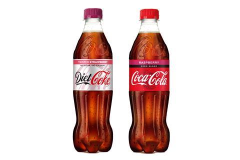 Coca-Cola No Sugar Strawberry and Raspberry