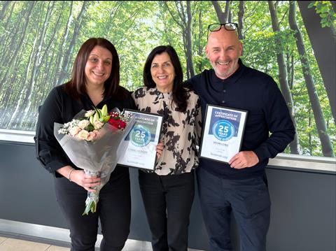 From L to R Lynne Hedger, Karen Scott, Kevin Lowe