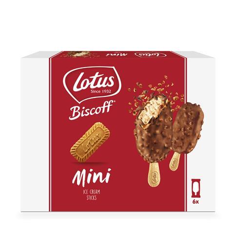 A red multipack of Lotus Ice Cream Mini Sticks