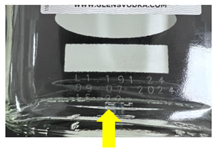 Genuine Glen's vodka - lotcode image