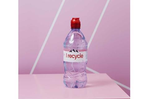 Evian Debuts PET Bottle Made with 100% Recycled Plastic