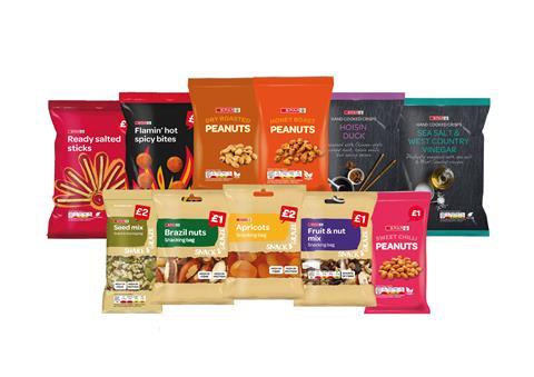 SPAR launches new additions to crisps, snacks & nuts own label range