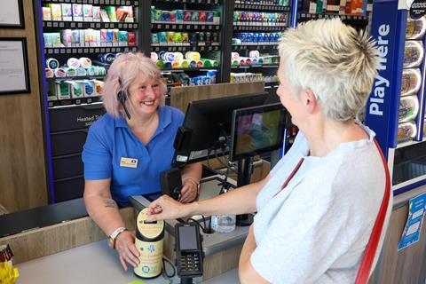 Customer donating to local groups