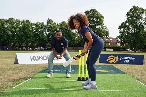 Jermain Defoe & Fleur East at event to celebrate 100th community pitch installation