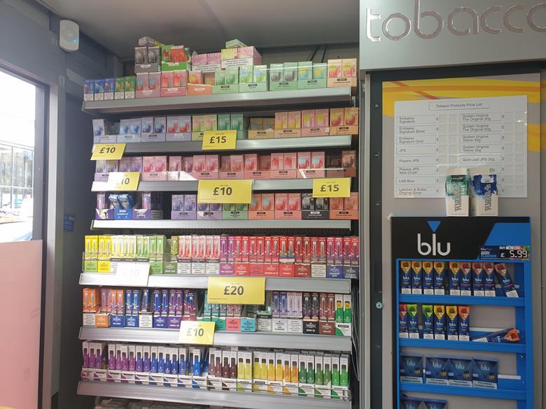 Vaping Counter Vapes to be displayed behind counter in SGF vaping blueprint | Features ...