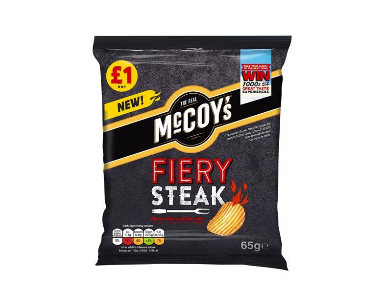 McCoy’s adds heat with Fiery Steak variant Product News Convenience
