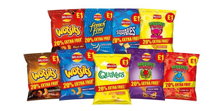 PepsiCo launches 20% Extra Free on Walkers £1 PMP snacks | Product News ...