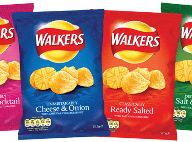Walkers crisps with union jack